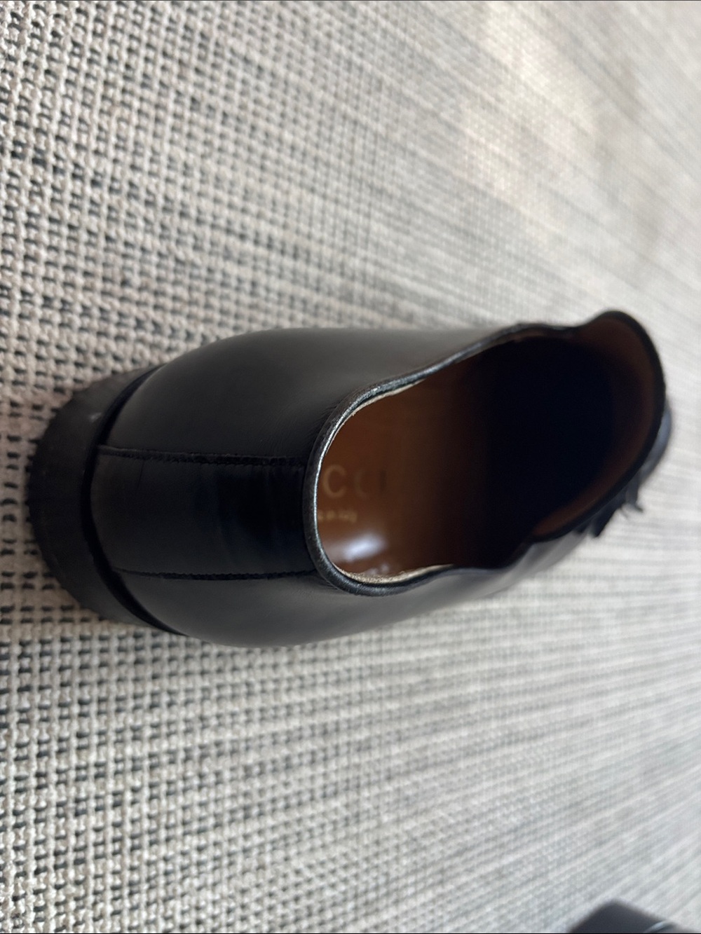 Gucci Black Leather Tassel Loafers - Picture 5 of 14